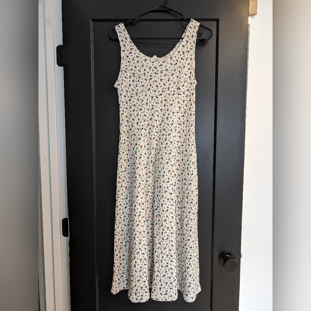 Vintage 90's Floral Bias Cut Maxi Dress